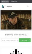 How bigtickets.com looks like on a mobile device such as an iPhone.