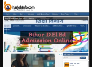 How biharjobinfo.com looks like on a tablet such as an iPad.