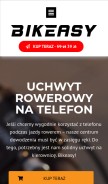How bikeasy.pl looks like on a mobile device such as an iPhone.