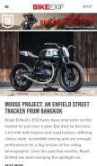 How bikeexif.com looks like on a mobile device such as an iPhone.