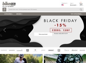 How bikeinn.com looks like on a tablet such as an iPad.