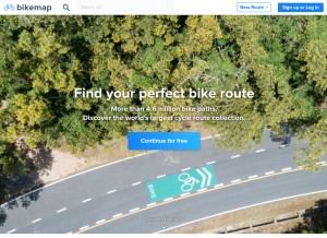 How bikemap.net looks like on a tablet such as an iPad.