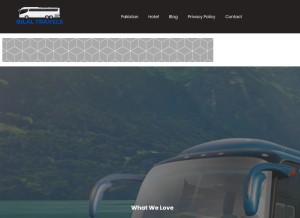 How bilaltravels.net looks like on a tablet such as an iPad.