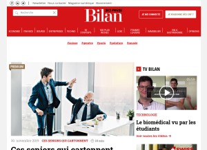 How bilan.ch looks like on a tablet such as an iPad.