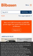 How bilbasen.dk looks like on a mobile device such as an iPhone.