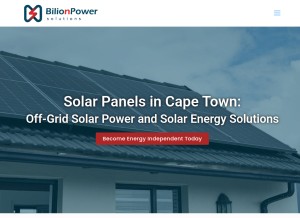 How bilionpower.co.za looks like on a tablet such as an iPad.
