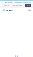 How billhighway.co looks like on a mobile device such as an iPhone.