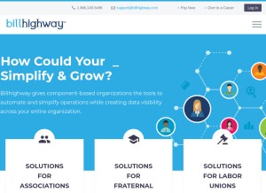 How billhighway.co looks like on a tablet such as an iPad.