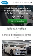 How bilweb.se looks like on a mobile device such as an iPhone.