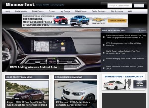 How bimmerfest.com looks like on a tablet such as an iPad.
