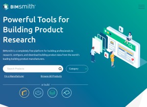 How bimsmith.com looks like on a tablet such as an iPad.