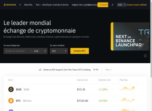 How binance.com looks like on a tablet such as an iPad.