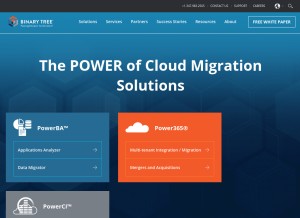 How binarytree.com looks like on a tablet such as an iPad.