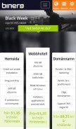 How binero.se looks like on a mobile device such as an iPhone.