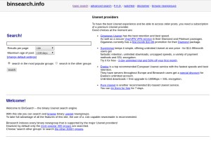 How binsearch.info looks like on a tablet such as an iPad.
