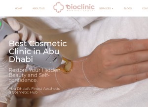 How bioclinic.ae looks like on a tablet such as an iPad.