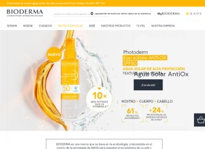 How bioderma.pe looks like on a tablet such as an iPad.