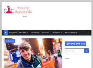 How biographywiki.net looks like on a tablet such as an iPad.