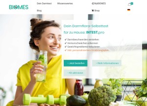 How biome.es looks like on a tablet such as an iPad.