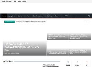How biosarchives.com looks like on a tablet such as an iPad.