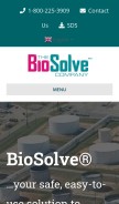 How biosolve.com looks like on a mobile device such as an iPhone.