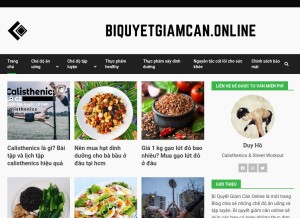 How biquyetgiamcan.online looks like on a tablet such as an iPad.