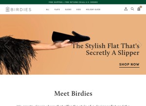 How birdies.com looks like on a tablet such as an iPad.