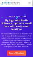 How birdiesoftware.com looks like on a mobile device such as an iPhone.