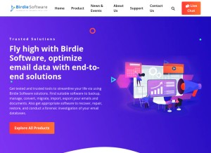 How birdiesoftware.com looks like on a tablet such as an iPad.