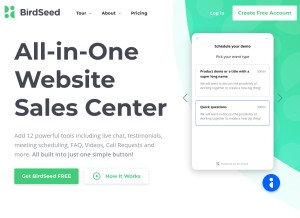How birdseed.io looks like on a tablet such as an iPad.