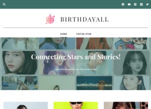 How birthdayall.com looks like on a tablet such as an iPad.
