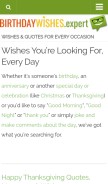 How birthdaywishes.expert looks like on a mobile device such as an iPhone.