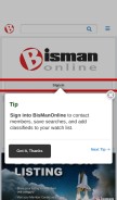 How bismanonline.com looks like on a mobile device such as an iPhone.