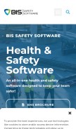 How bissafety.ca looks like on a mobile device such as an iPhone.