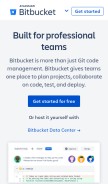 How bitbucket.org looks like on a mobile device such as an iPhone.