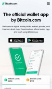 How bitcoin.com looks like on a mobile device such as an iPhone.