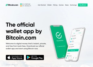 How bitcoin.com looks like on a tablet such as an iPad.