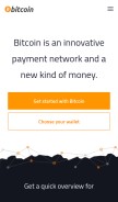 How bitcoin.org looks like on a mobile device such as an iPhone.