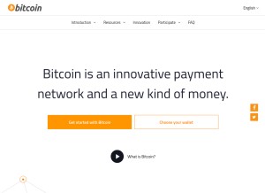 How bitcoin.org looks like on a tablet such as an iPad.