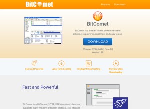 How bitcomet.com looks like on a tablet such as an iPad.