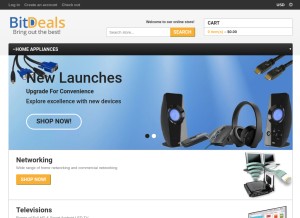 How bitdeals.com looks like on a tablet such as an iPad.