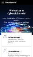 How bitdefender.de looks like on a mobile device such as an iPhone.