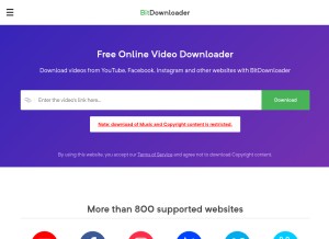 How bitdownloader.com looks like on a tablet such as an iPad.