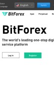 How bitforex.com looks like on a mobile device such as an iPhone.