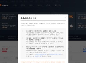 How bithumb.com looks like on a tablet such as an iPad.