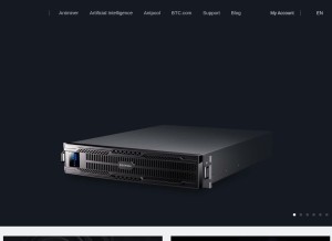 How bitmain.com looks like on a tablet such as an iPad.