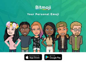 How bitmoji.com looks like on a tablet such as an iPad.