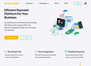 How bitocredit.com looks like on a tablet such as an iPad.