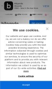 How bitpanda.com looks like on a mobile device such as an iPhone.
