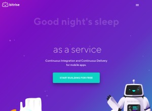 How bitrise.io looks like on a tablet such as an iPad.